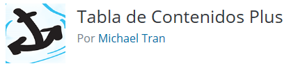 Tabla de contenidos plugins de wordpress
